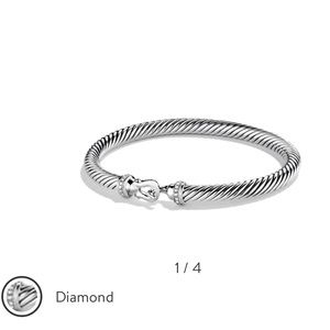 David Yurman Cable Buckle Bracelet with diamonds